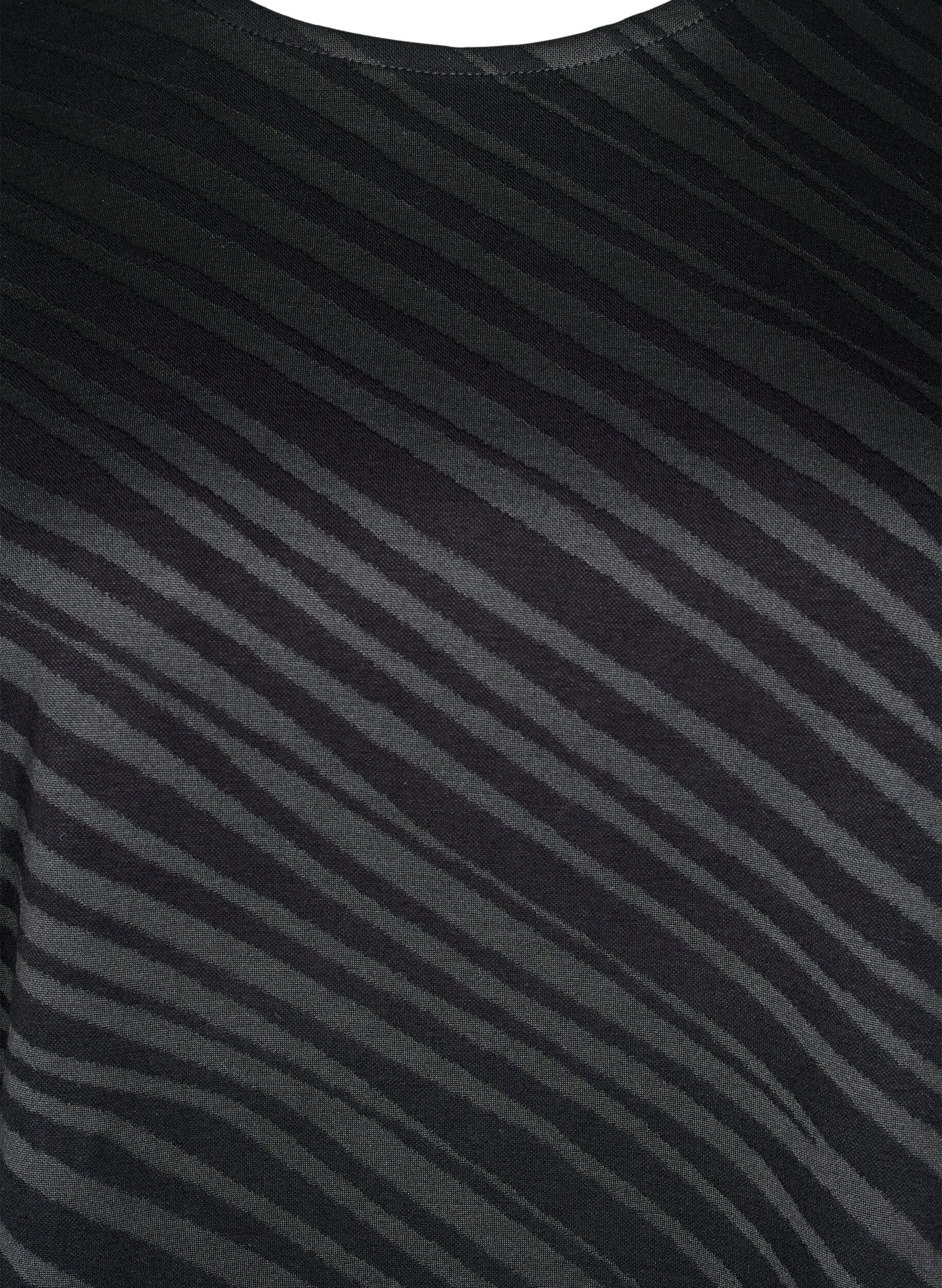 Zizzi Chemisier surdimensionn&eacute; avec motif, Noir, Packshot image number 2