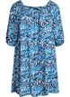 Robe de plage en viscose avec imprim&eacute;, Bleu, Packshot image number 0