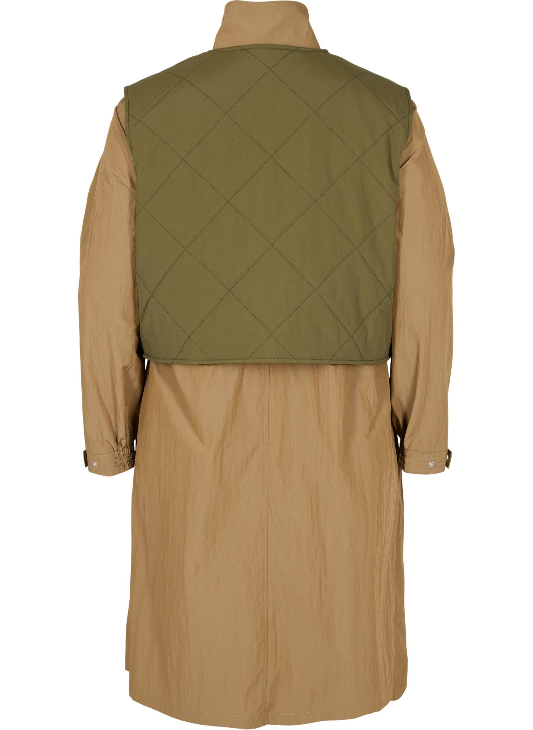 Zizzi Parka-Jacke mit abnehmbarer Weste, Ermine w. Grape Leaf, Packshot image number 1