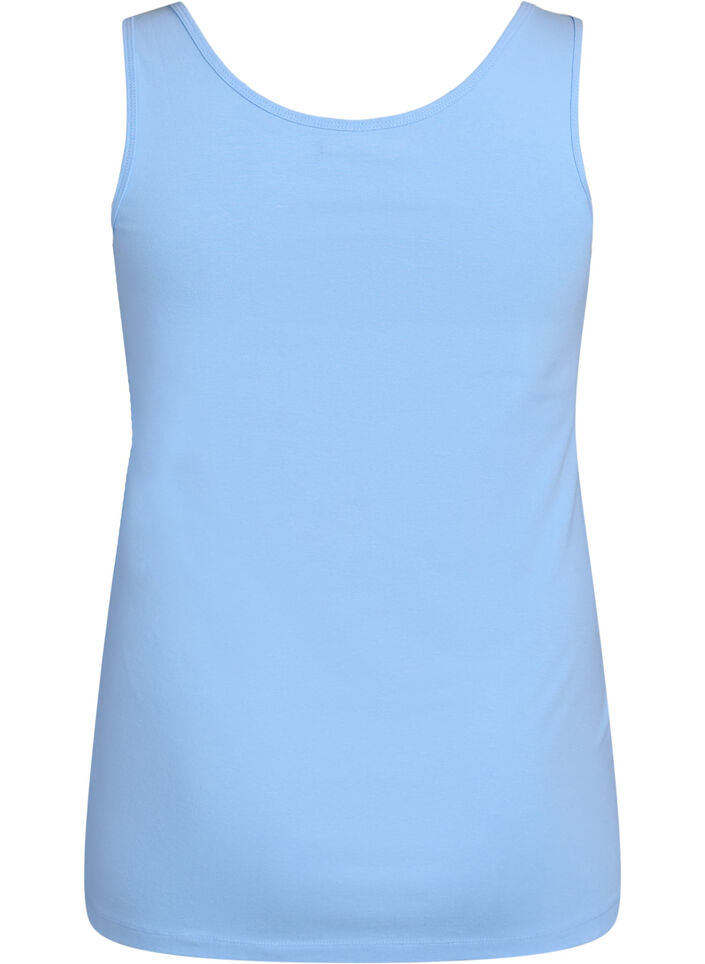 Haut uni Basic en coton, Bleu Clair, Packshot image number 1