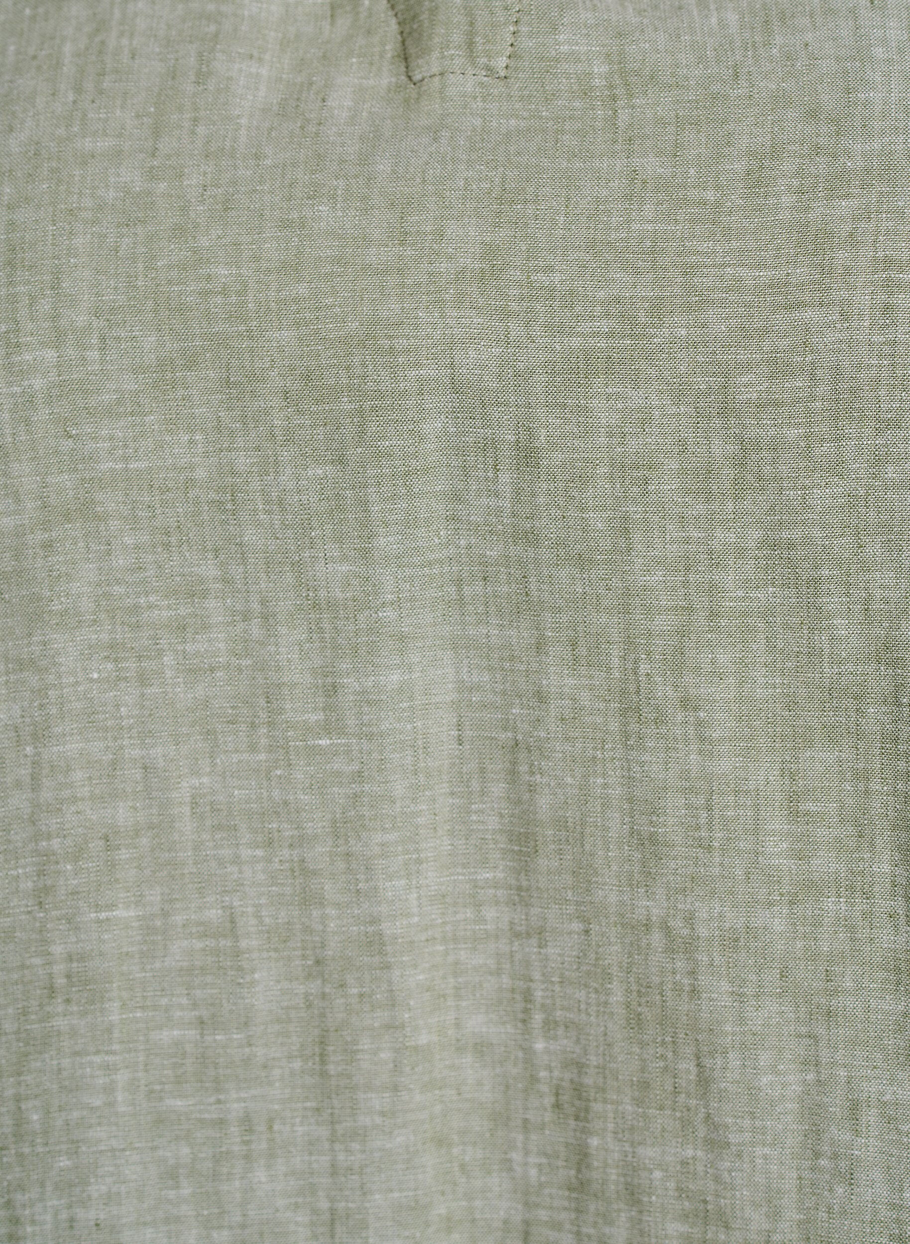 Zizzi Blouse en lin et viscose avec manches 1/2, Vert, Packshot image number 2