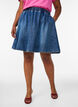 Kurzer Jeans-Skaterrock, Blau, Model image number 3