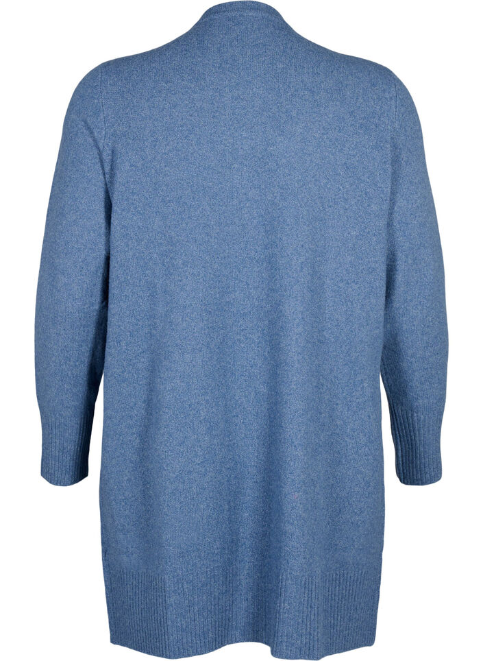 Cardigan en tricot c&ocirc;tel&eacute; avec poches, Bleu, Packshot image number 1