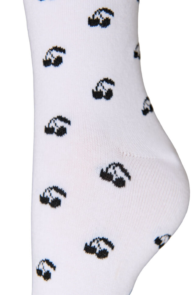 Socken aus Baumwolle mit Mustern, Wei&szlig;, Packshot image number 2