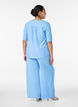 Pantalon ample avec ceinture &eacute;lastique et poches, Bleu Clair, Model image number 1