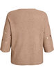 Pullover mit Herzen und 3/4-&Auml;rmeln, Braun, Packshot image number 1