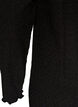 Robe midi avec une texture ondul&eacute;e et des manches longues, Noir, Packshot image number 3