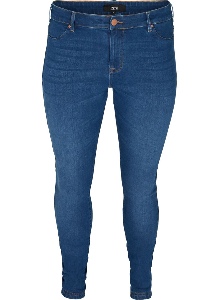 Jeggings en coton mélangé, Blue denim, Packshot image number 0