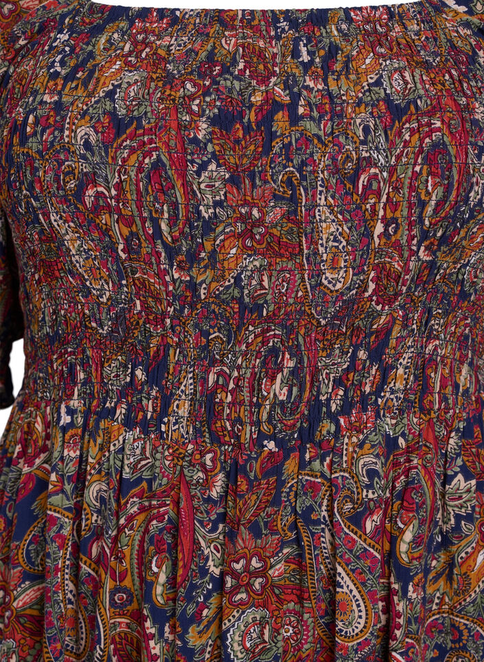 Robe d'été en viscose à imprimé paisley, Bleu, Packshot image number 2