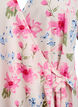 Robe portefeuille florale &agrave; manches courtes, Blanc, Packshot image number 2