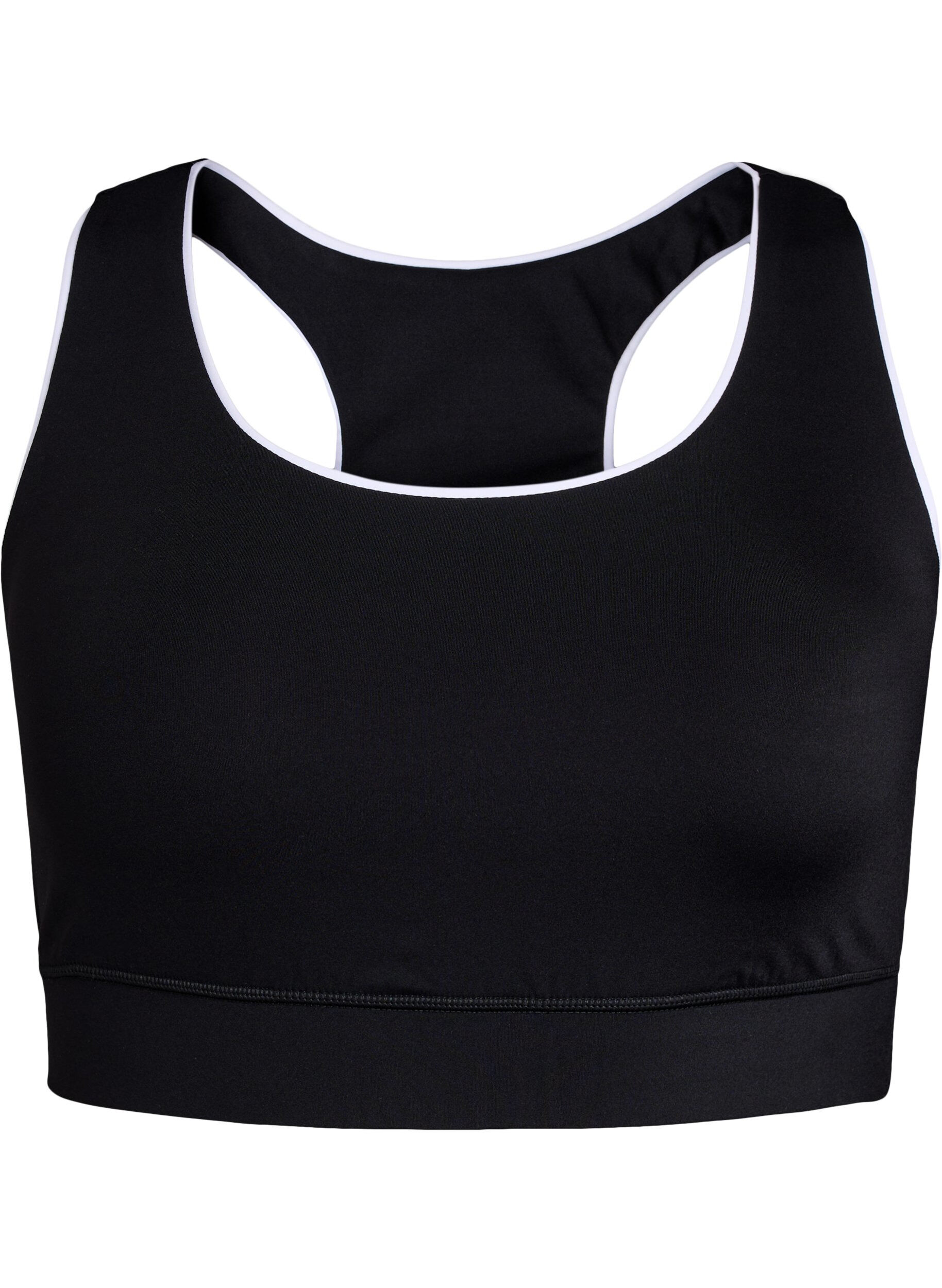 Zizzi Brassi&egrave;re de sport &agrave; dos nageur avec finitions contrastantes, Noir, Packshot image number 0