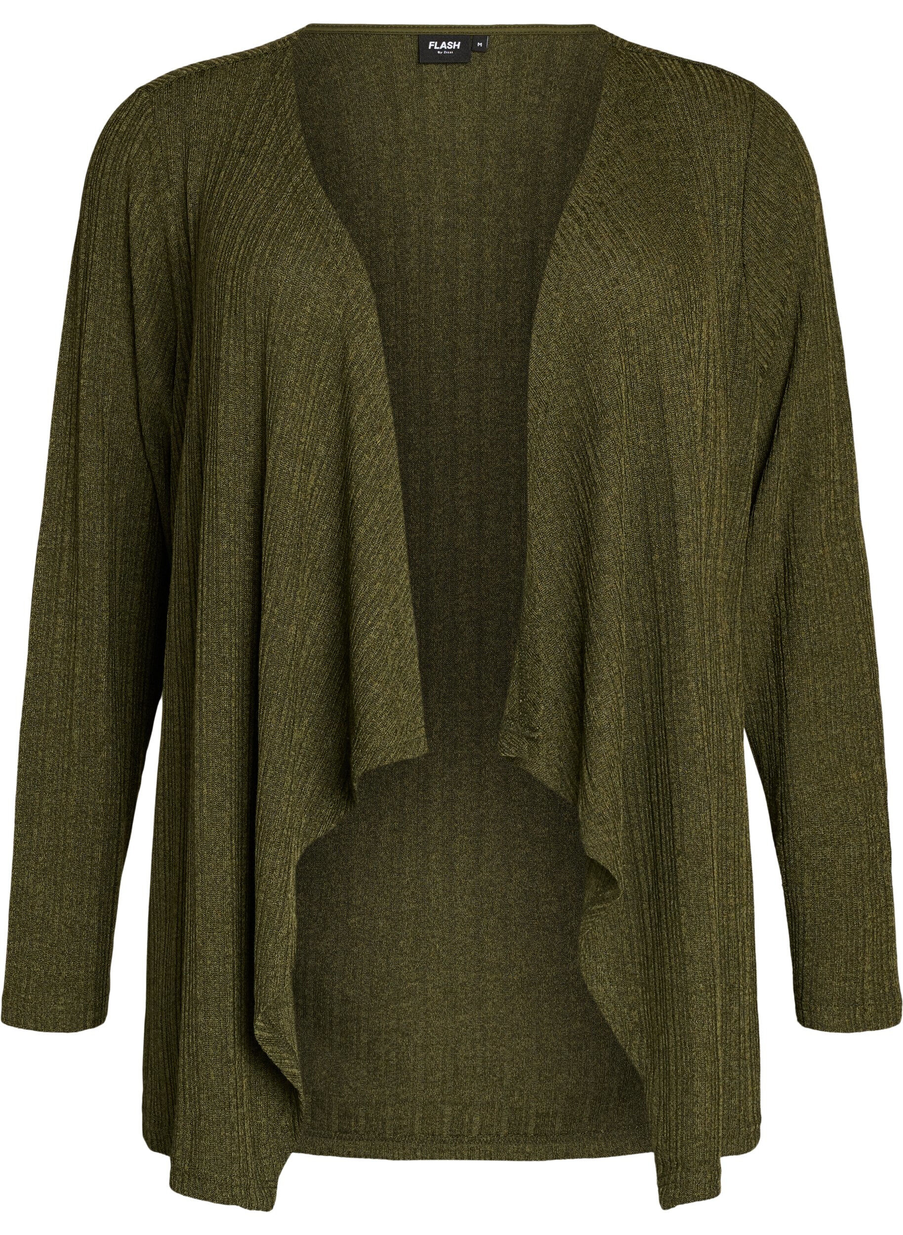 Cardigan ouvert en jersey textur&eacute;