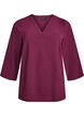 Bluse mit 3/4-&Auml;rmeln, Dunkles Bordeaux, Packshot image number 0