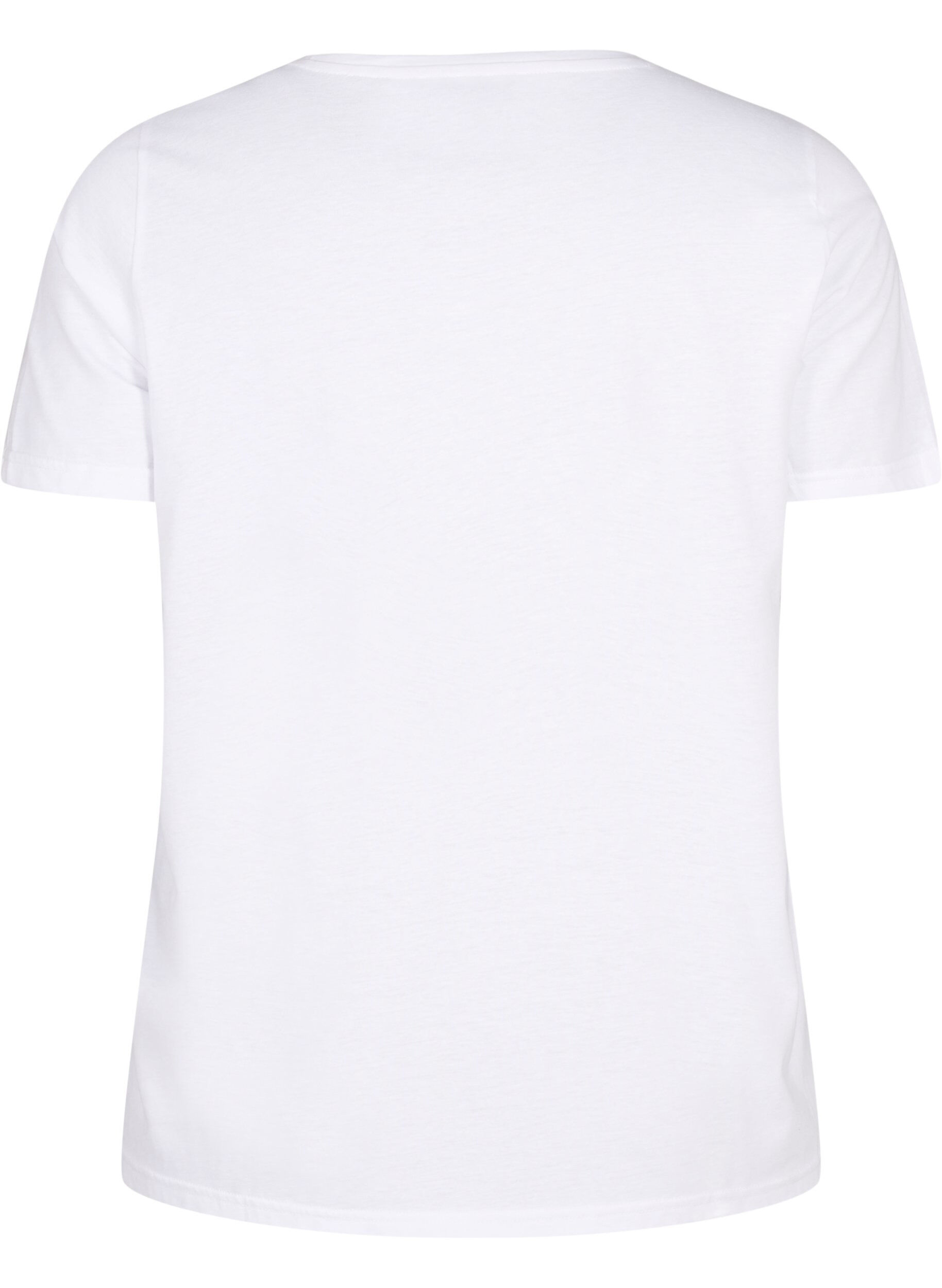 Zizzi FLASH - T-shirt avec motif, Bright White, Packshot image number 1
