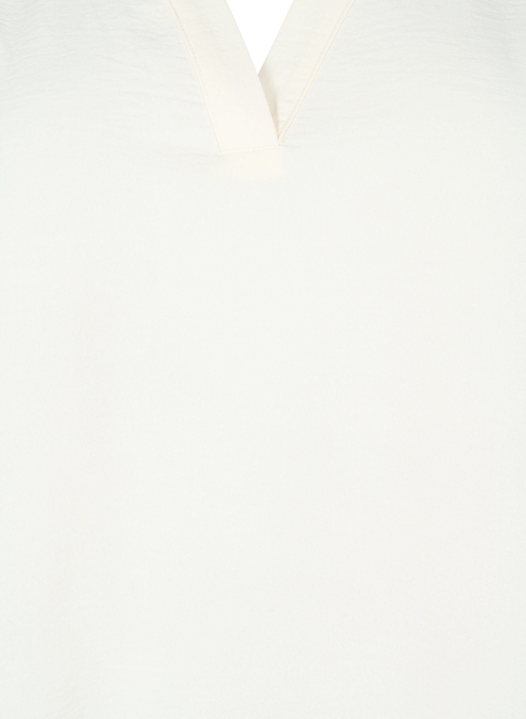 Zizzi Haut sans manches effet froiss&eacute;, Vanille, Packshot image number 2