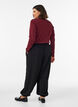 Pantalon ballon &agrave; taille haute en jersey, Noir, Model image number 1