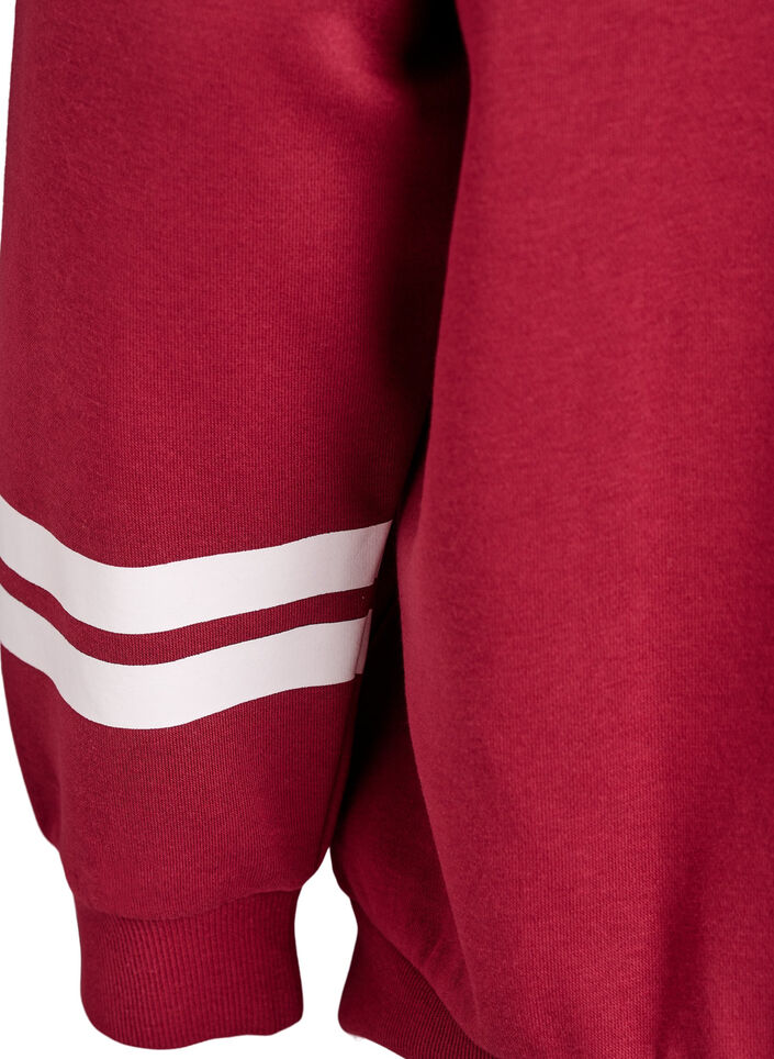 Sweatshirt avec d&eacute;tail statement, Rouge, Packshot