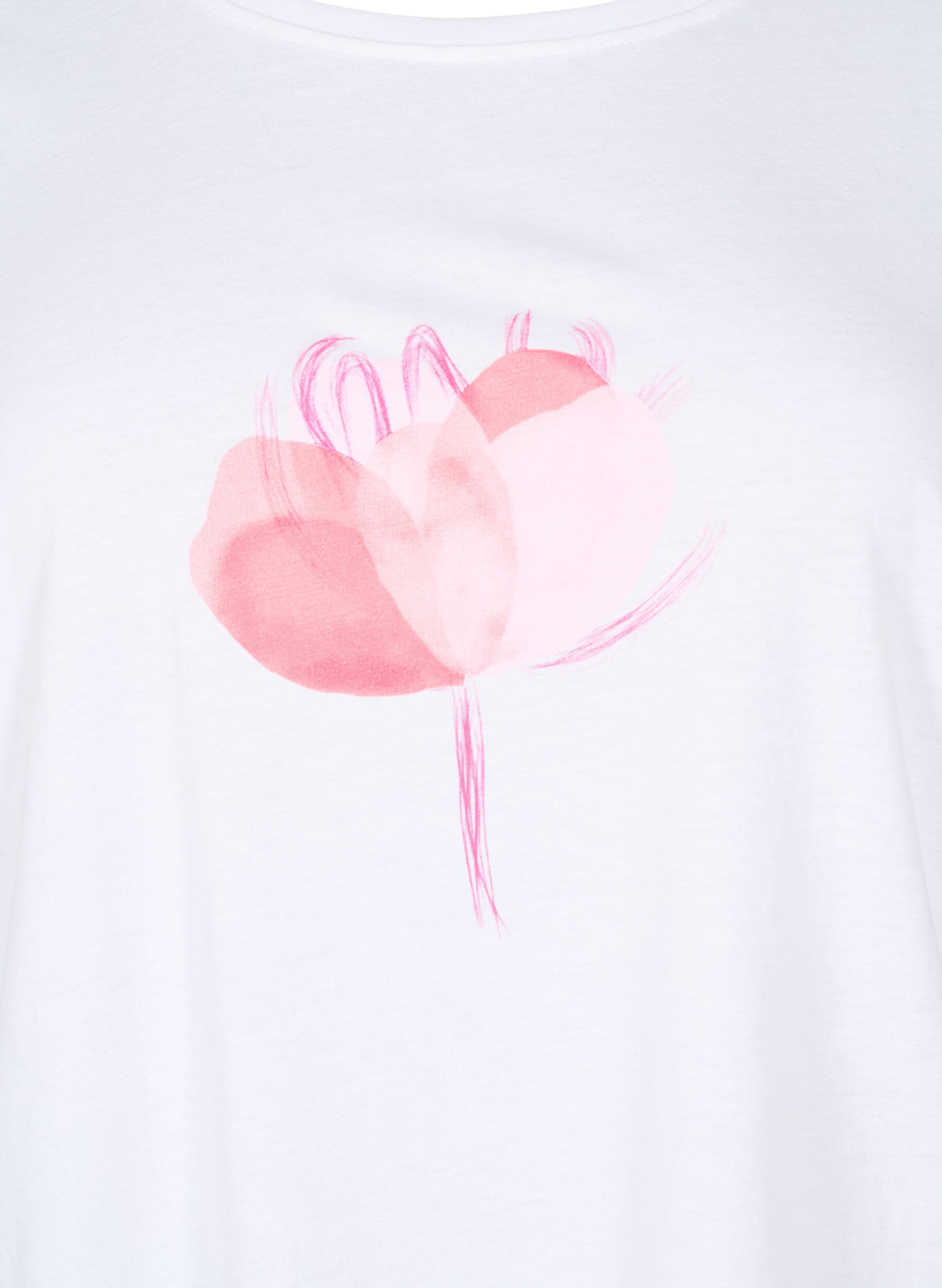 Zizzi FLASH - T-Shirt mit Print, Wei&szlig;, Packshot image number 2