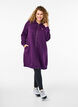 Cardigan de sport long matelassé avec fermeture éclair, Violet, Model image number 1