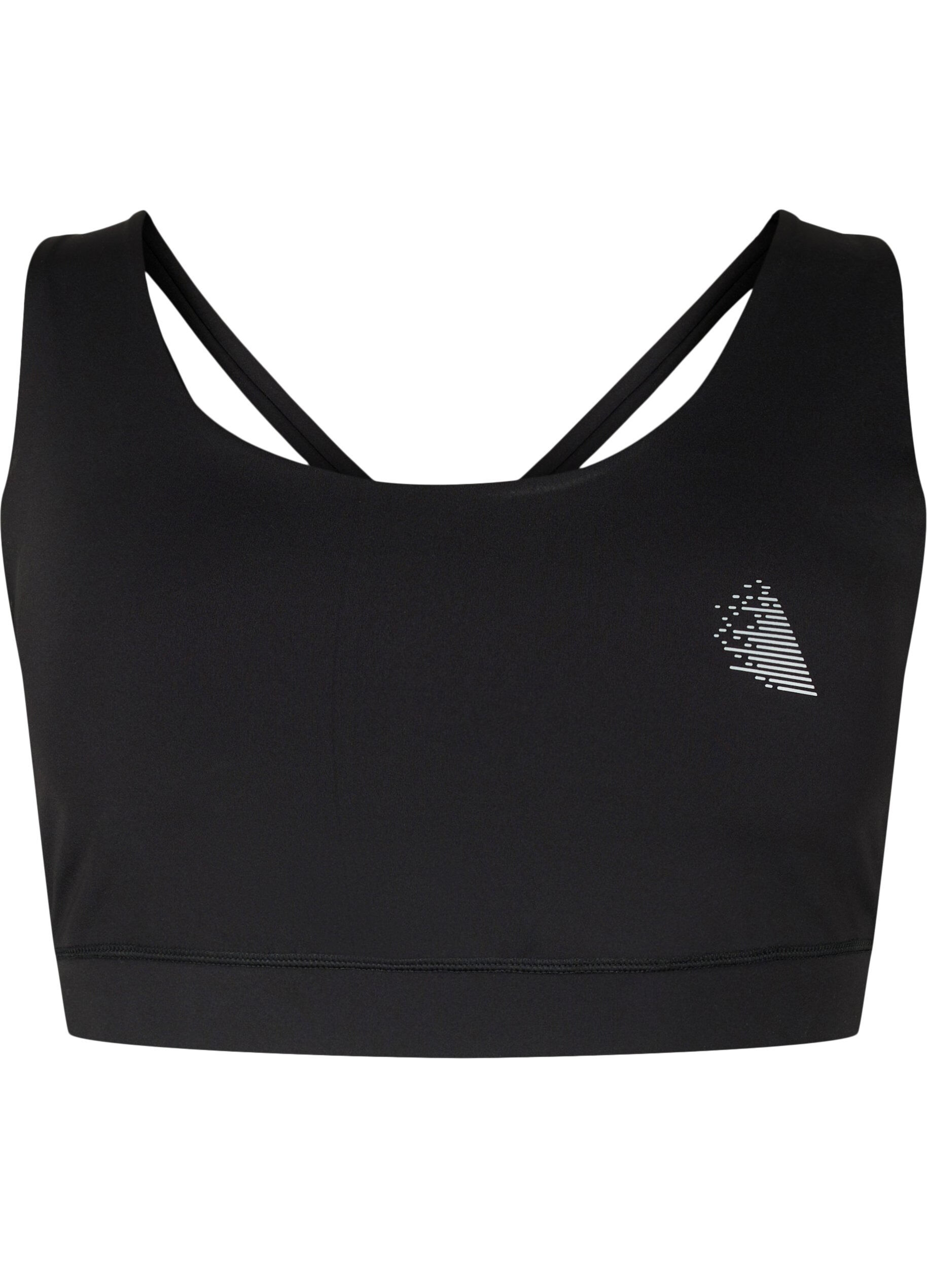 Zizzi Soutien-gorge de sport avec bretelles crois&eacute;es dans le dos, Black, Packshot image number 0
