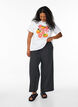 Lockere Hose mit hohem Bund und Taschen, Schwarz, Model image number 0
