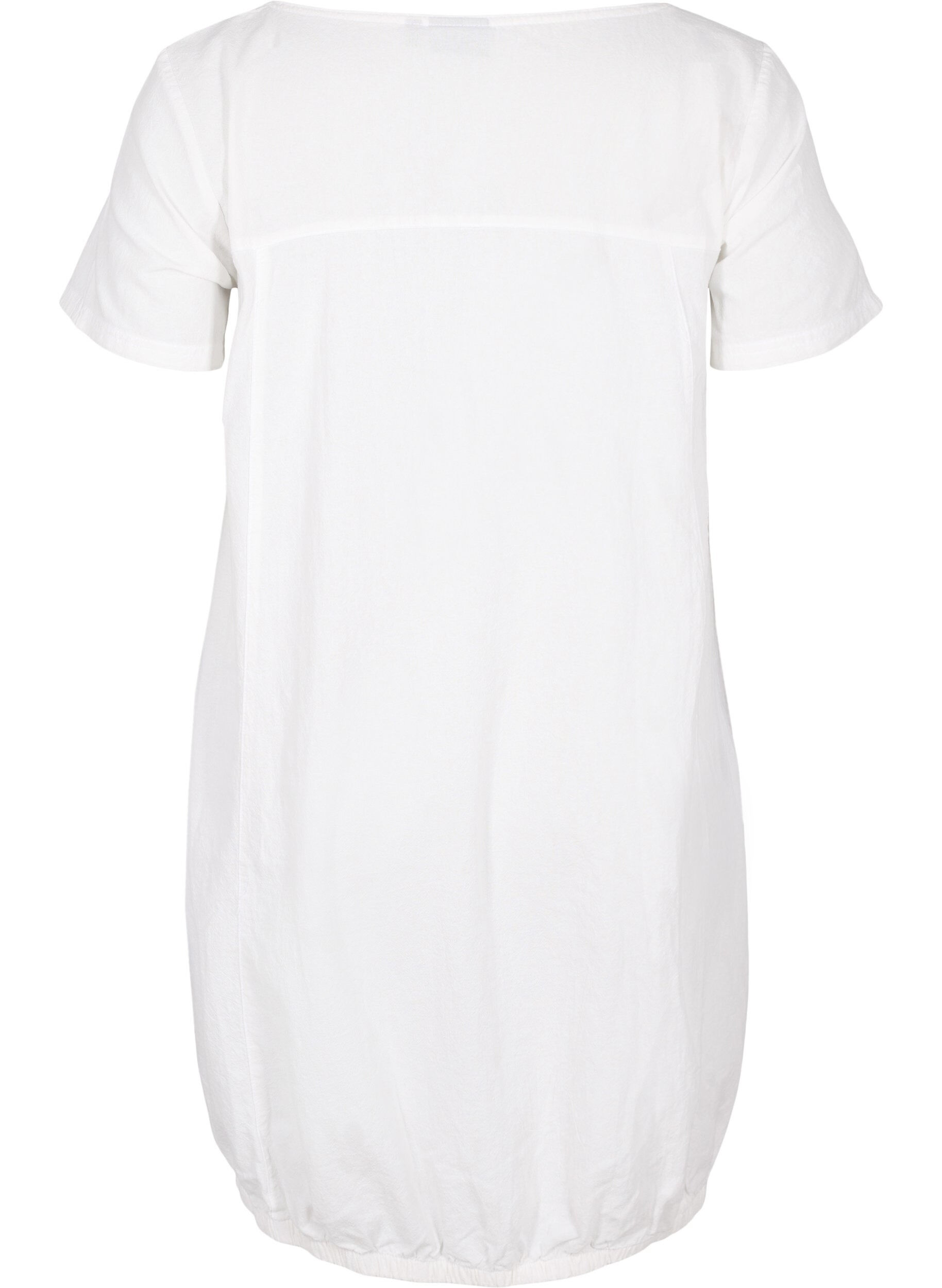 ZizziKurzarm Kleid aus Baumwolle, Wei&szlig;, Packshot image number 1