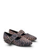 Extra-Weite - Leopardprint Ballerina mit Schnalle und Nieten, Braun, Packshot image number 1