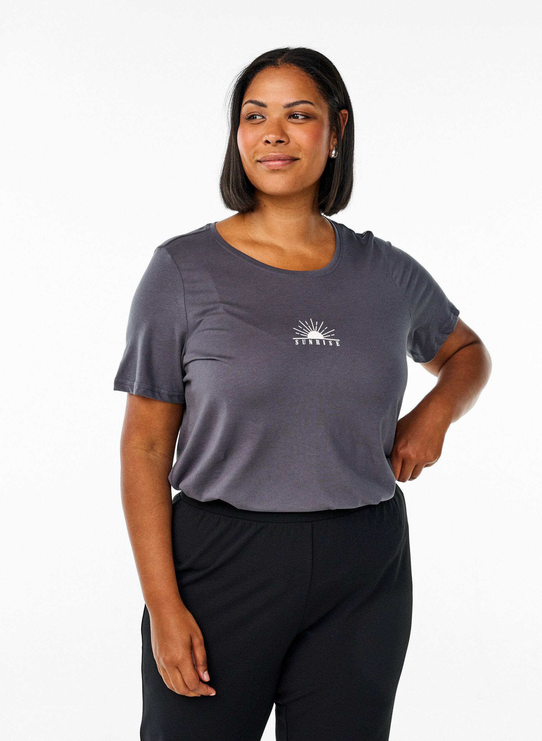 FLASH &ndash; T-shirt avec motif, Gris, Model