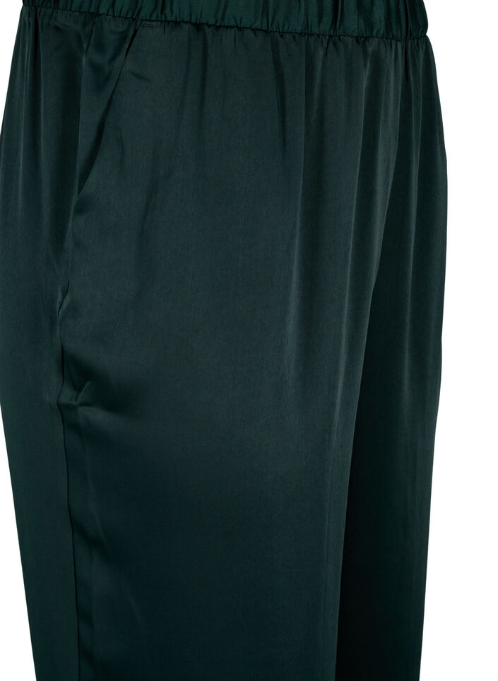 Pantalon de pyjama en satin avec taille élastiquée, Scarab, Packshot image number 2