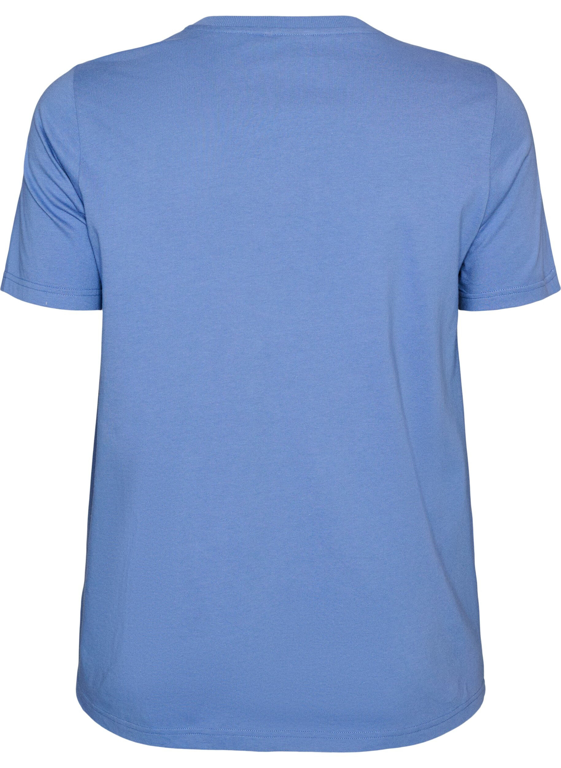 ZizziT-Shirt aus Bio-Baumwolle mit Frontprint, Blau, Packshot image number 1