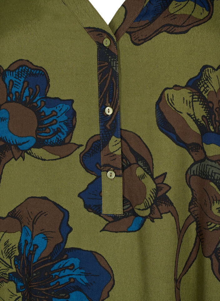 Robe imprim&eacute;e en viscose, Vert, Packshot image number 2