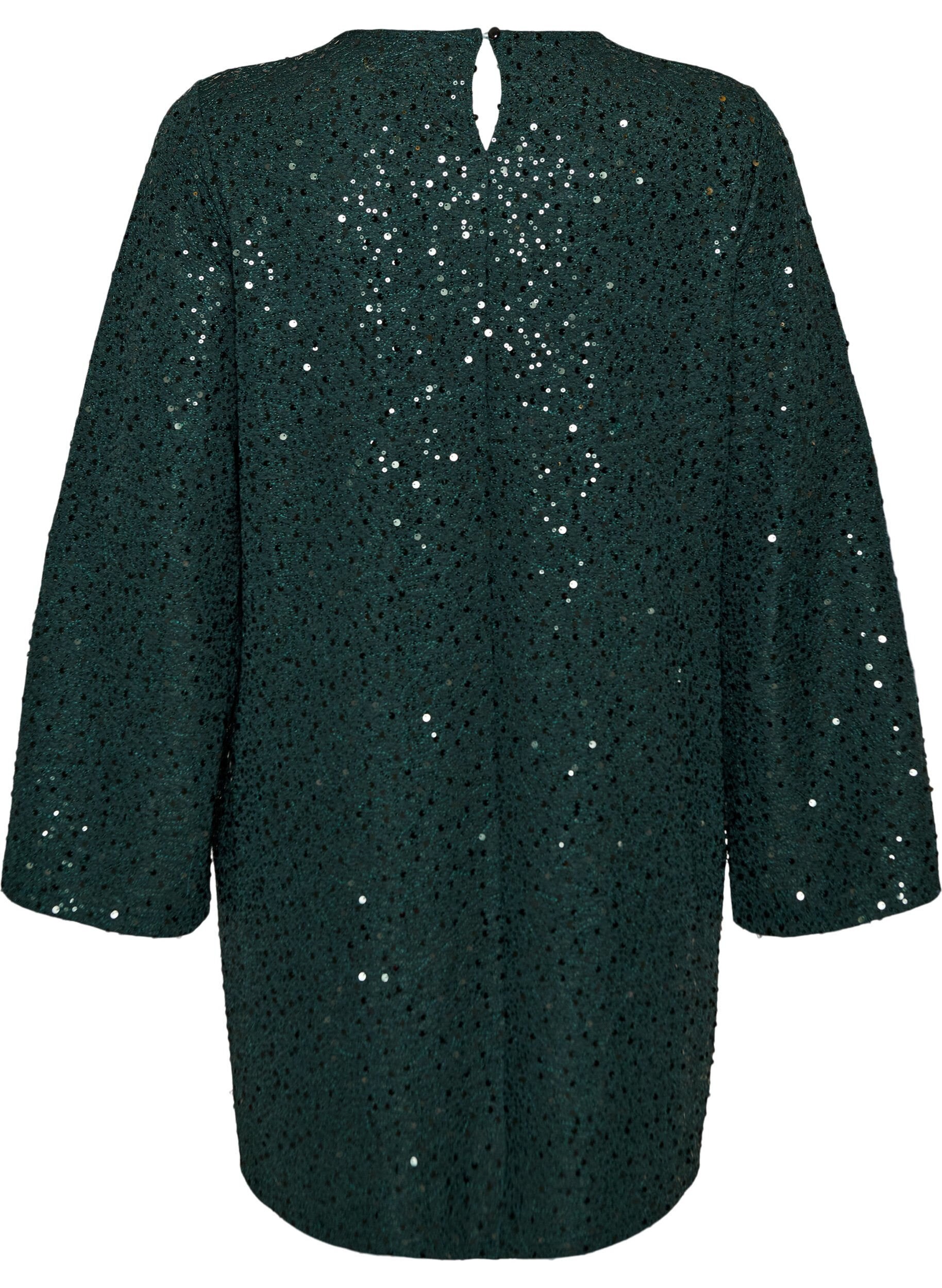 ZizziKurzes Paillettenkleid in A-Linie, Gr&uuml;n, Packshot image number 1