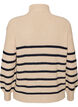 Pull en tricot avec col haut et fermeture &eacute;clair, Vanille, Packshot image number 1