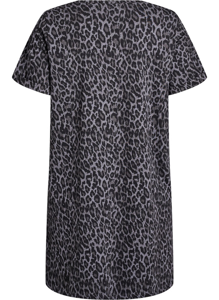 Robe T-shirt courte en jersey de coton, Gris, Packshot image number 1