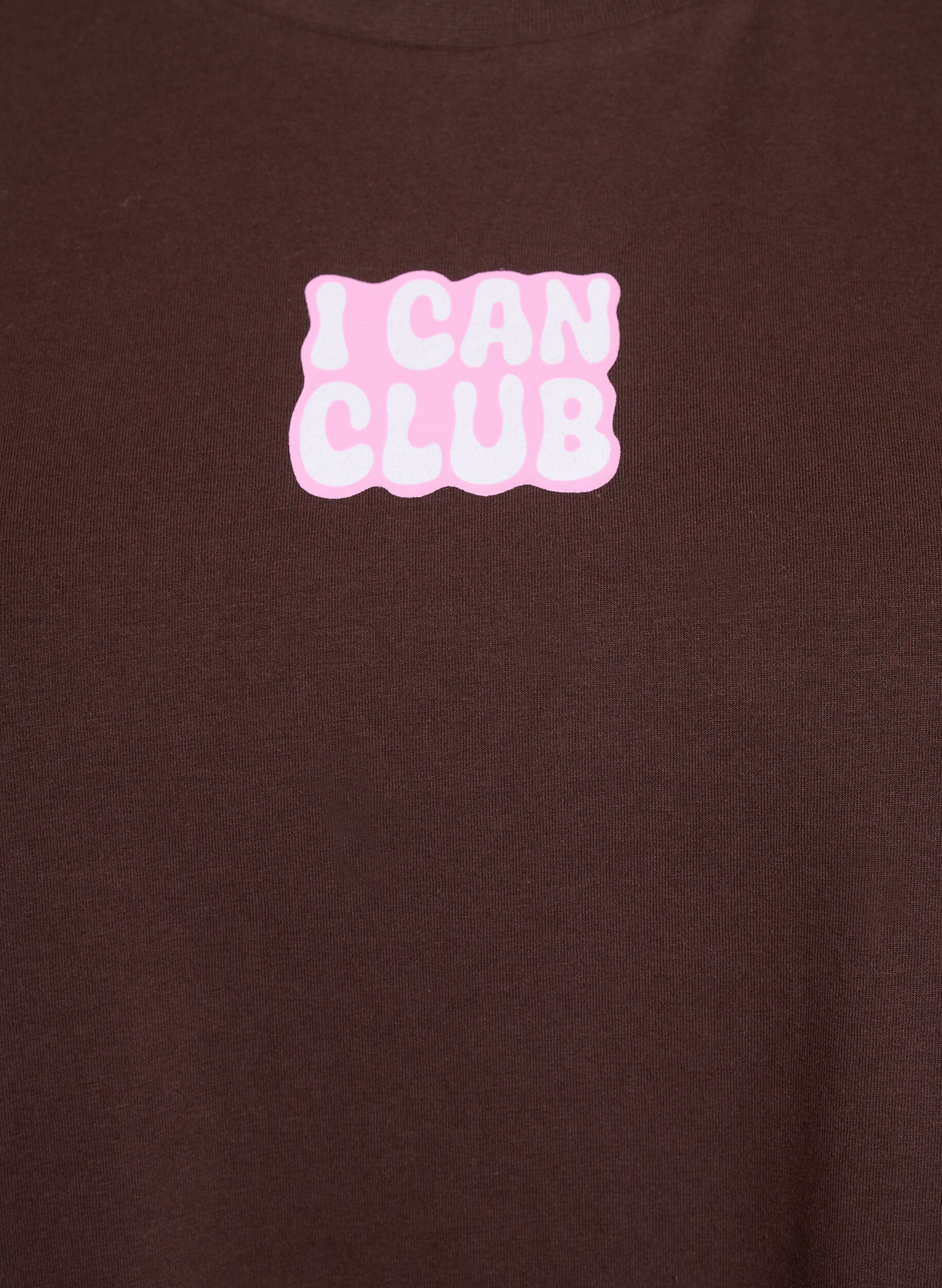 Zizzi Sportliches T-Shirt aus Bio-Baumwolle, Braun, Packshot image number 2