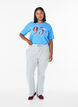 T-shirt sportif en coton bio, Bleu, Model image number 1
