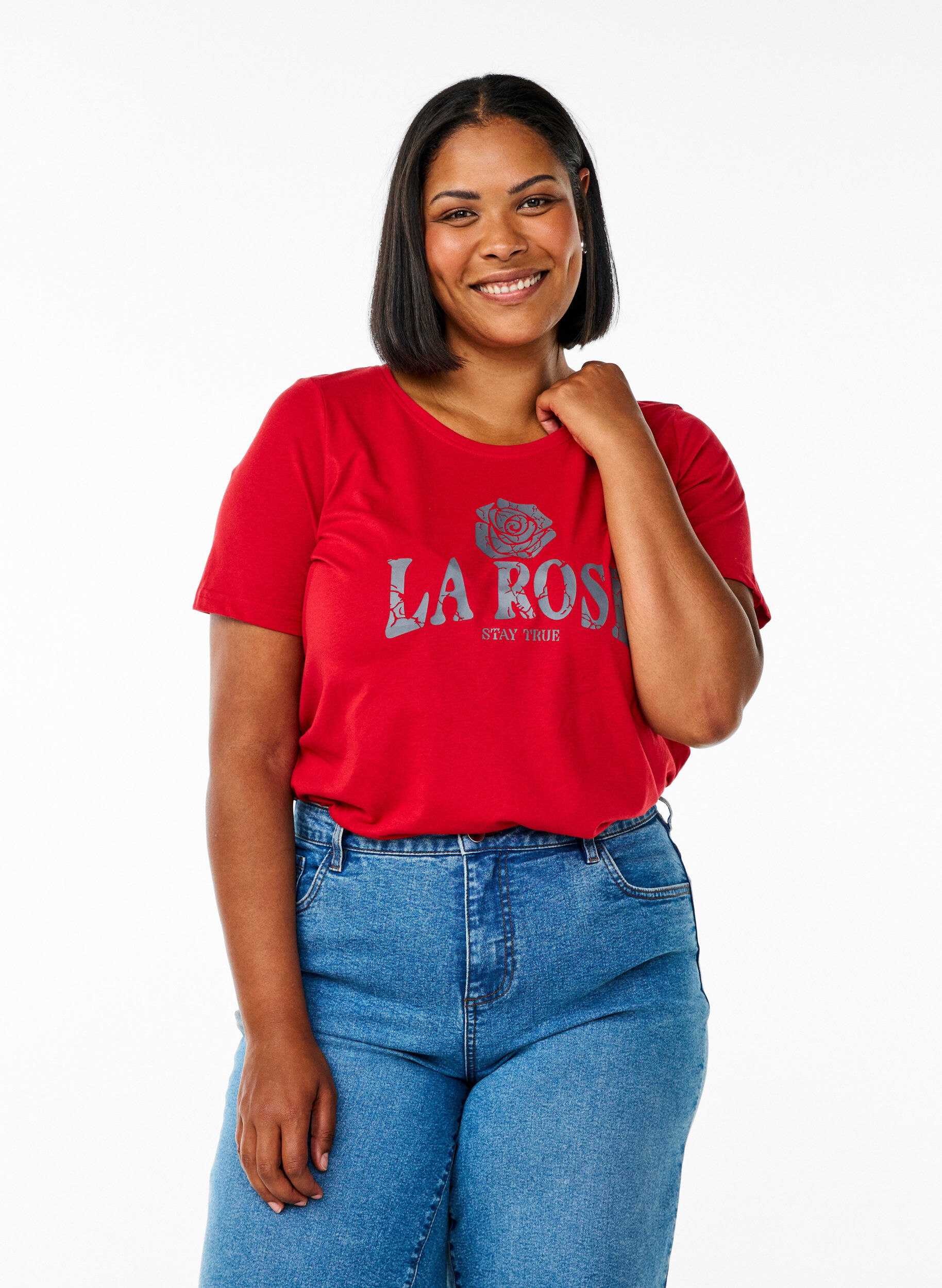FLASH &ndash; T-shirt avec motif, Rouge, Model