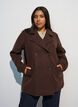 Manteau court avec fermeture &agrave; double-boutonnage, Marron, Model image number 0