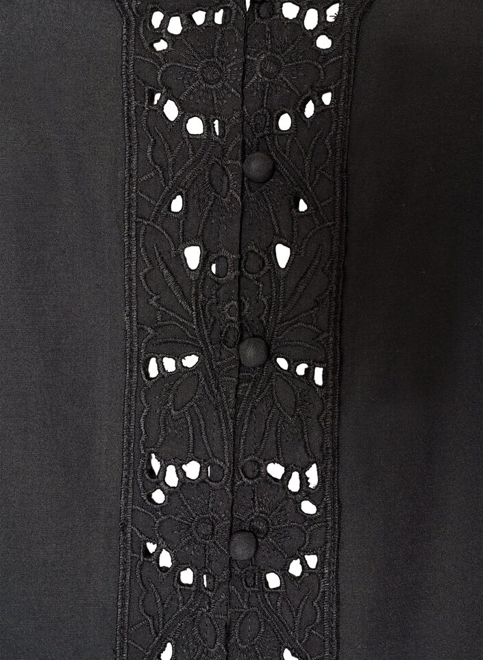 Chemisier avec broderie anglaise, Noir, Packshot image number 2