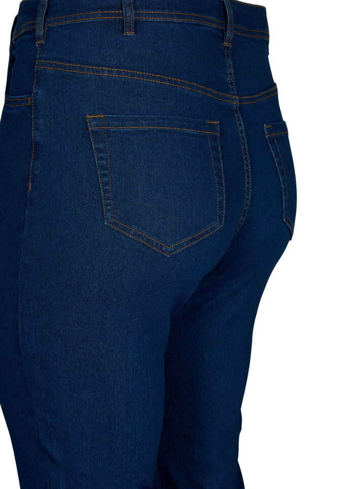 FLASH - Jean taille haute avec coupe bootcut, Bleu, Packshot image number 3