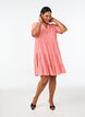 Robe A-line longueur genou en lin et viscose, Corail, Model image number 1