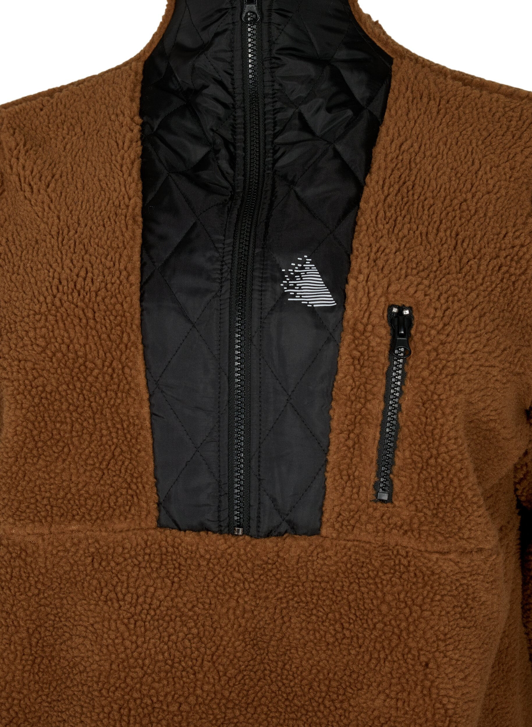 Zizzi Teddy-Anorak mit Stehkragen und Rei&szlig;verschluss, Partridge ASS, Packshot image number 2