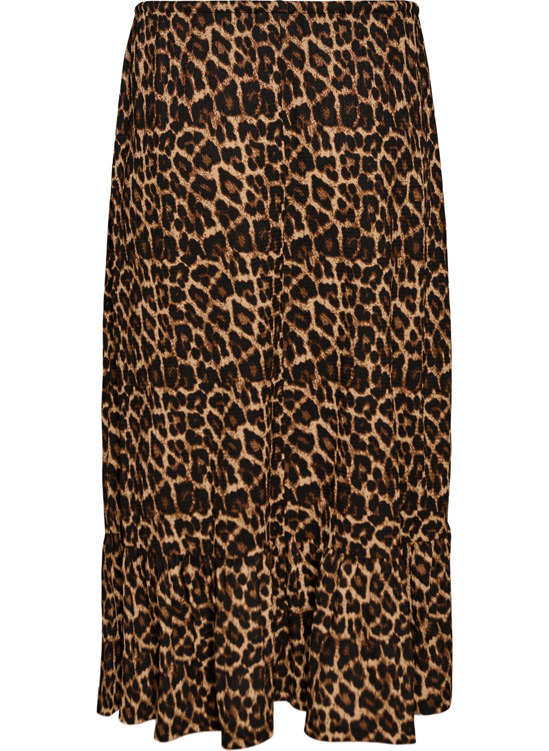 Zizzi Langer Rock mit Bindeg&uuml;rtel und R&uuml;schensaum, Schwarz, Packshot image number 1