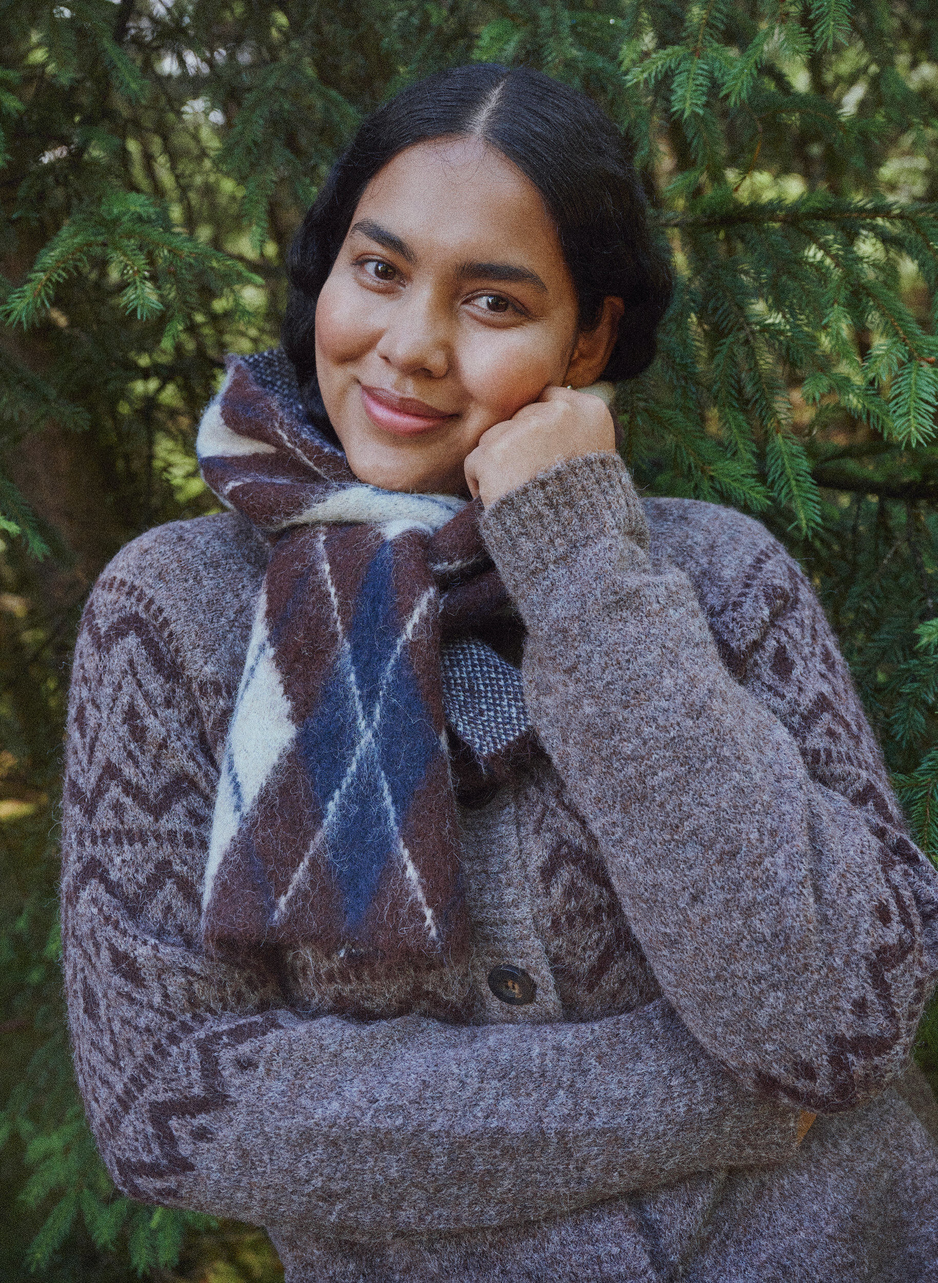 Cardigan &agrave; motif jacquard