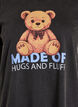 T-shirt graphique en coton bio, Noir, Packshot image number 2