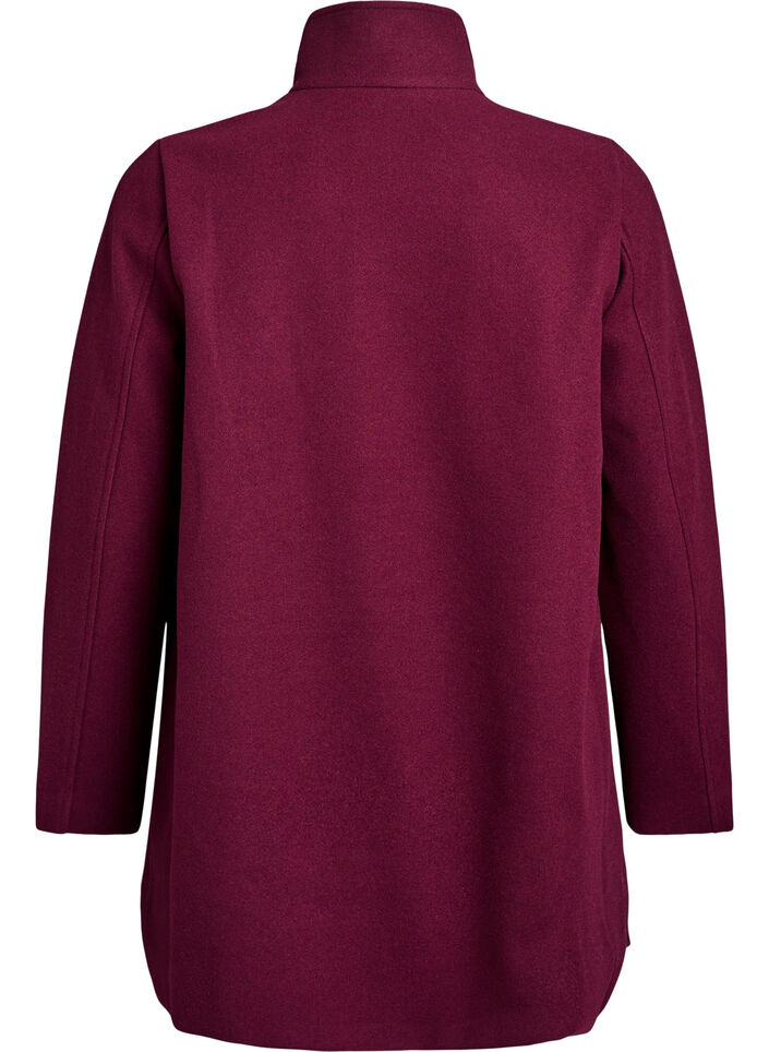 Kurzmantel in A-Linie, Dunkles Bordeaux, Packshot image number 1
