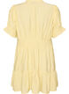 Kurzes Kleid aus Viskose mit R&uuml;schendetails, Gelb, Packshot image number 1
