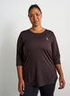 Haut de sport avec manches 3/4, Marron, Model image number 0
