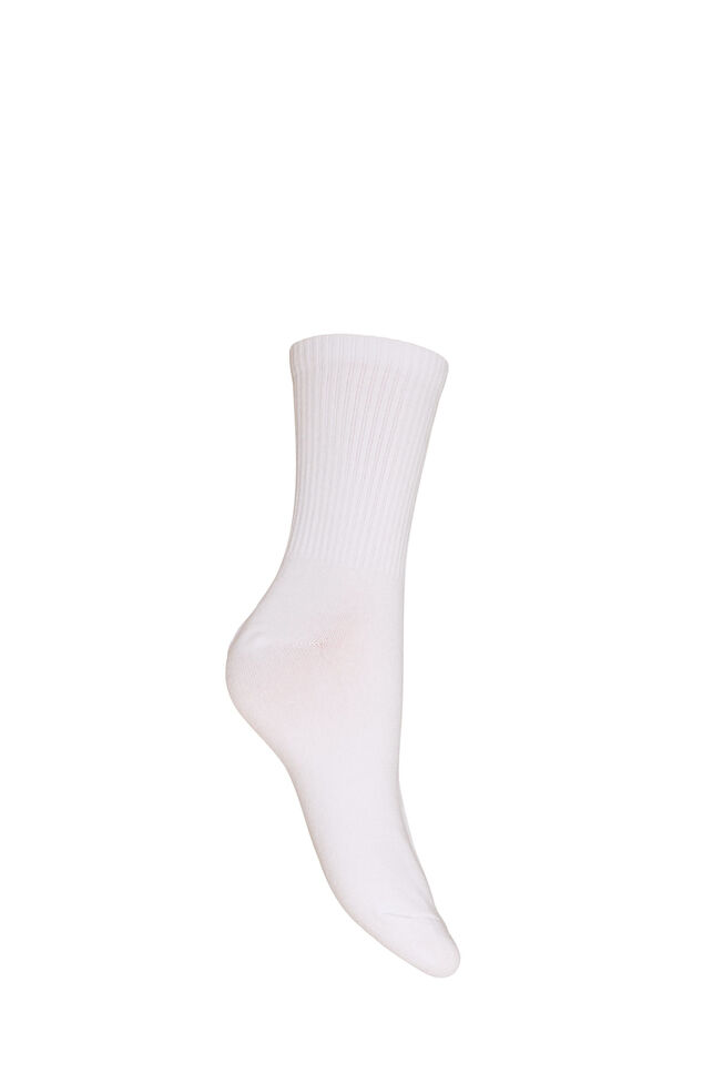 Chaussettes en coton avec motif, Blanc, Packshot image number 1