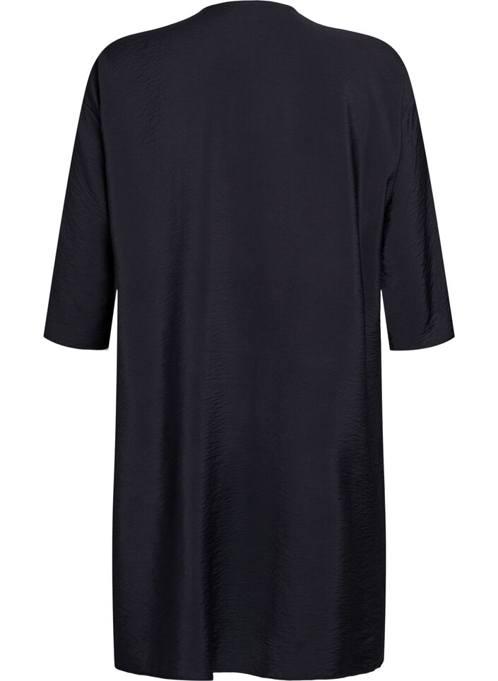 Kimono en viscose avec manches 3/4, Noir, Packshot image number 1